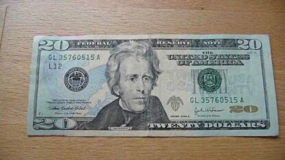 Fake $20 USD banknotes